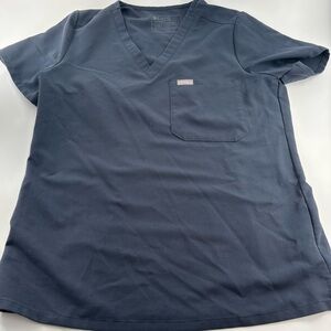 Figs Gray Scrub Top Catarina